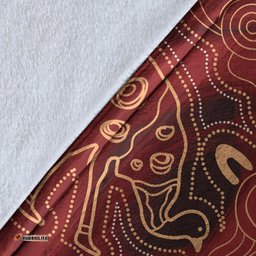 Australia Aboriginal Premium Blanket Indigenous Symbol Emu Ver 2