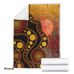 Aboriginal Blanket Aboriginal Dot Painting Sun