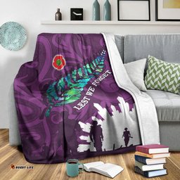 New Zealand ANZAC Walking In The Sun Purple Premium Blanket