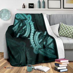 Polynesian Premium Blanket Turquoise