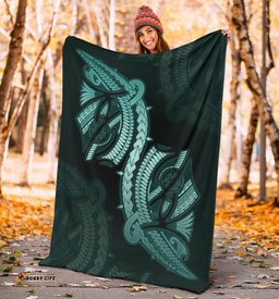 Polynesian Premium Blanket Turquoise