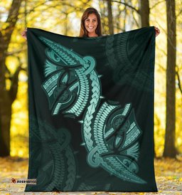 Polynesian Premium Blanket Turquoise
