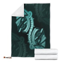 Polynesian Premium Blanket Turquoise