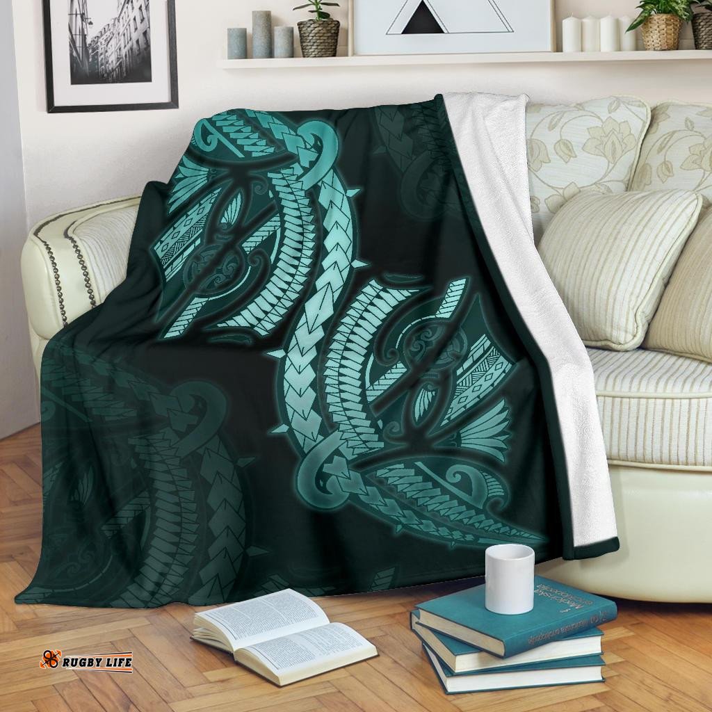 Polynesian Premium Blanket Turquoise