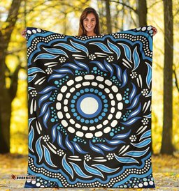 Aboriginal Premium Blanket Indegenous Dot Painting Art 07