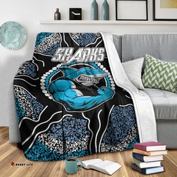 Sharks Rugby Blanket Custom Indigenous Super Sharks Blanket
