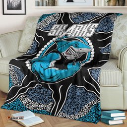 Sharks Rugby Blanket Custom Indigenous Super Sharks Blanket