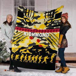Richmond Tigers Premium Blanket ANZAC Day Country Style 07