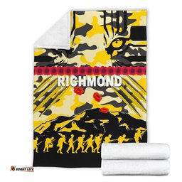 Richmond Tigers Premium Blanket ANZAC Day Country Style 07