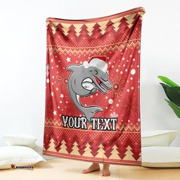 Custom Dolphins Rugby Blanket Chirstmas Vibe