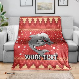 Custom Dolphins Rugby Blanket Chirstmas Vibe
