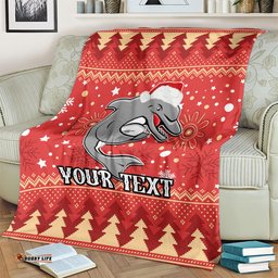 Custom Dolphins Rugby Blanket Chirstmas Vibe
