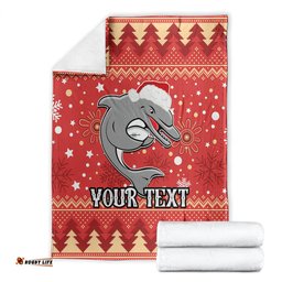Custom Dolphins Rugby Blanket Chirstmas Vibe