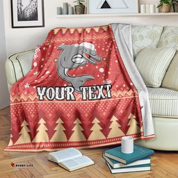 Custom Dolphins Rugby Blanket Chirstmas Vibe
