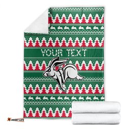 Personalised Rabbitohs Rugby Blanket Christmas Simple Vibe