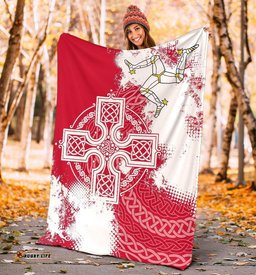 Isle of Man Premium Blanket Isle of Man Celtic Cross