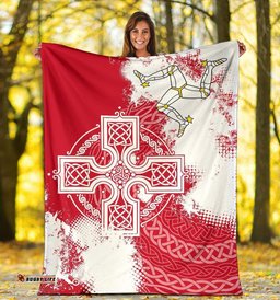 Isle of Man Premium Blanket Isle of Man Celtic Cross