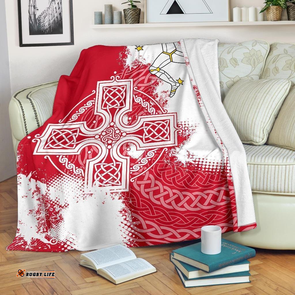 Isle of Man Premium Blanket Isle of Man Celtic Cross