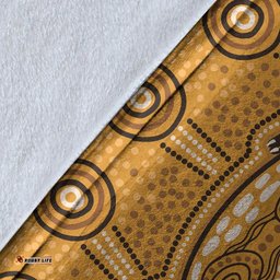 Australia Aboriginal Premium Blanket Indigenous Platypus Ver 11