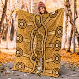 Australia Aboriginal Premium Blanket Indigenous Platypus Ver 11