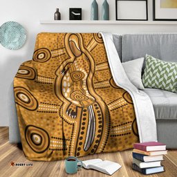 Australia Aboriginal Premium Blanket Indigenous Platypus Ver 11