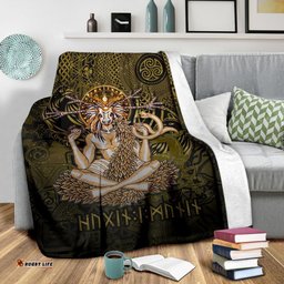Cernunnos Goddess Premium Blanket Celtic God of the Forest
