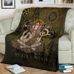 Cernunnos Goddess Premium Blanket Celtic God of the Forest