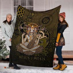 Cernunnos Goddess Premium Blanket Celtic God of the Forest