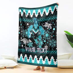 Custom Port Adelaide Power Football Blanket Port Adelaide Power Football Christmas Vibe