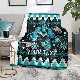 Custom Port Adelaide Power Football Blanket Port Adelaide Power Football Christmas Vibe