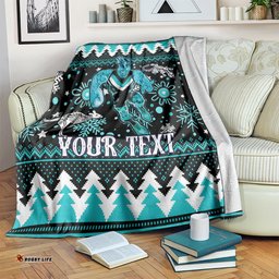 Custom Port Adelaide Power Football Blanket Port Adelaide Power Football Christmas Vibe