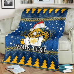 Custom Eels Rugby Blanket Chirstmas Vibe