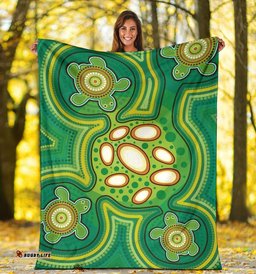 Aboriginal Premium Blanket Indegenous Dot Painting Art 20
