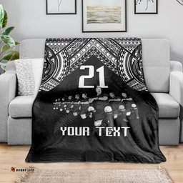 Custom NZ Rugby Blanket Kapa Opango Maori Haka With Years of The All Black Champions