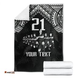 Custom NZ Rugby Blanket Kapa Opango Maori Haka With Years of The All Black Champions