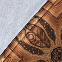 Australia Aboriginal Premium Blanket Indigenous Symbol Leaf Ver 2