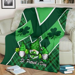 St. Patrick Day Ireland Gnome Premium Blanket Shamrock