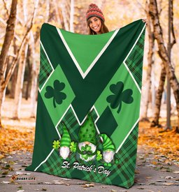 St. Patrick Day Ireland Gnome Premium Blanket Shamrock