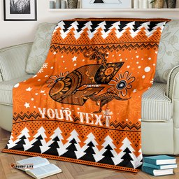 Custom Giants Football Blanket Christmas Vibe 04