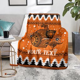 Custom Giants Football Blanket Christmas Vibe 04