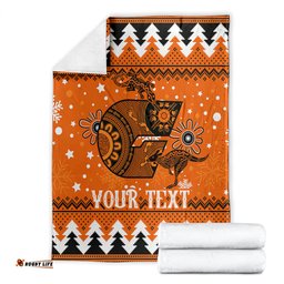 Custom Giants Football Blanket Christmas Vibe 04