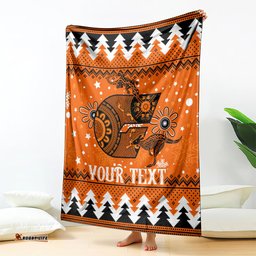 Custom Giants Football Blanket Christmas Vibe 04