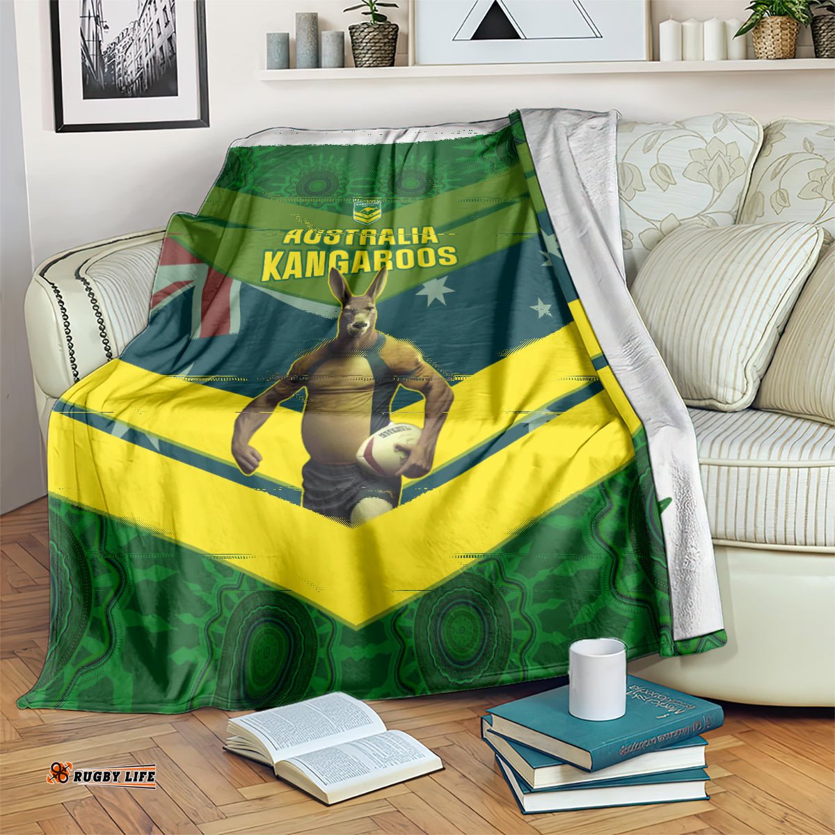 Australia Rugby Blanket Pacific Go Aussie Kangaroos