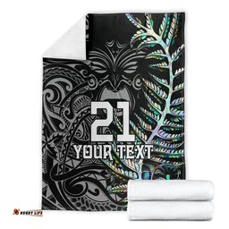 Custom New Zealand Rugby Blanket NZ Black Fern Champions History With Papua Shell