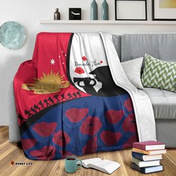 Australia ANZAC Day Soldier Blowing Trumpet Premium Blanket