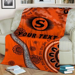 Custom Personalised Perth Scorchers ANZAC Day Aboriginal Blanket