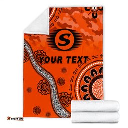 Custom Personalised Perth Scorchers ANZAC Day Aboriginal Blanket