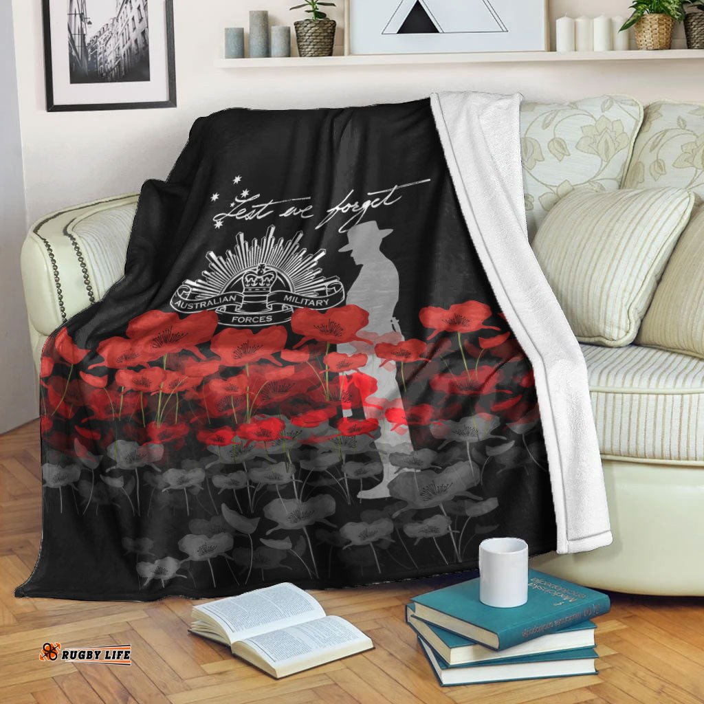 Australian Military Forces ANZAC Day Lest We Forget Premium Blanket