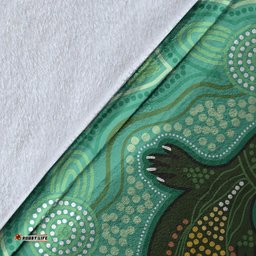 Australia Aboriginal Premium Blanket Indigenous Platypus Ver 10