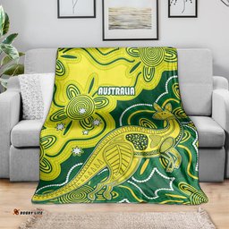Australia Cricket Blanket Go Aussie World Cup Aboriginal Style Unique